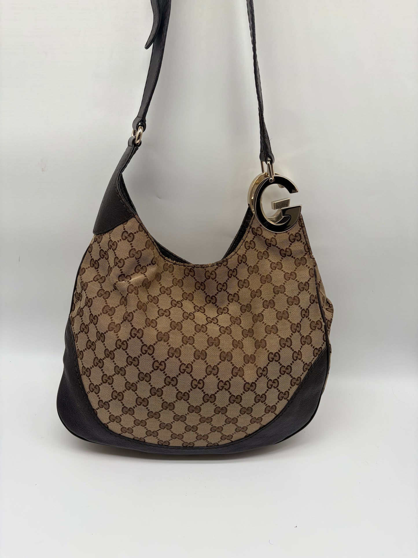 Gucci GG Canvas Charlotte Schultertasche braun beige