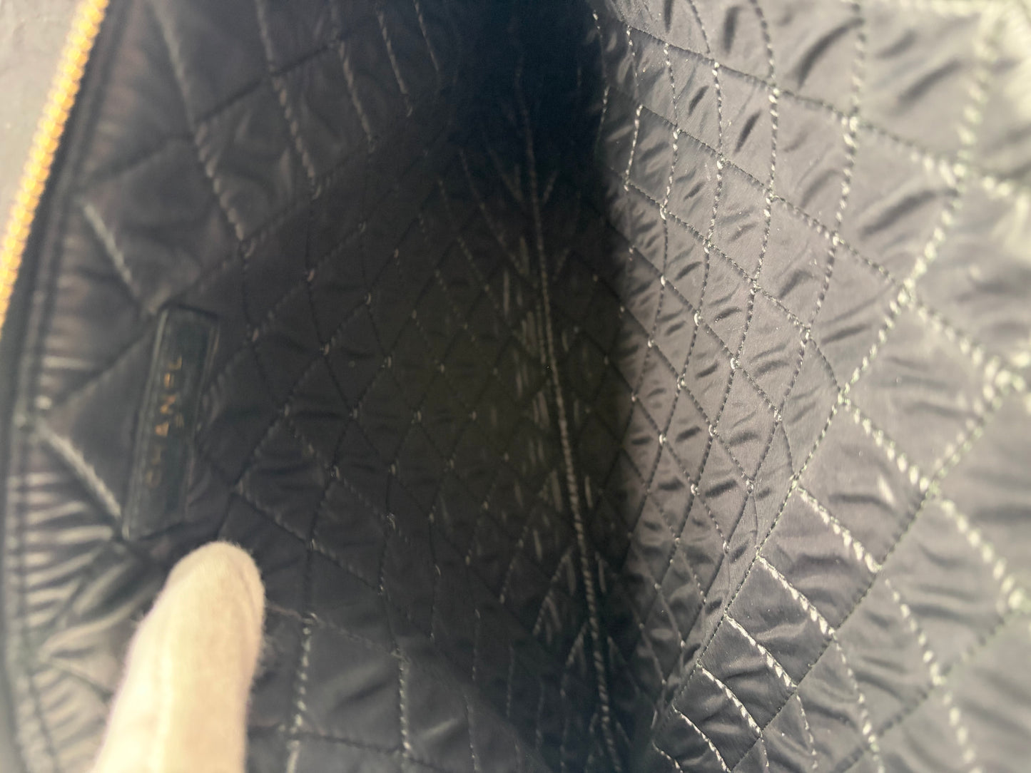 Chanel Large Boy Clutch Caviarleder schwarz GHW