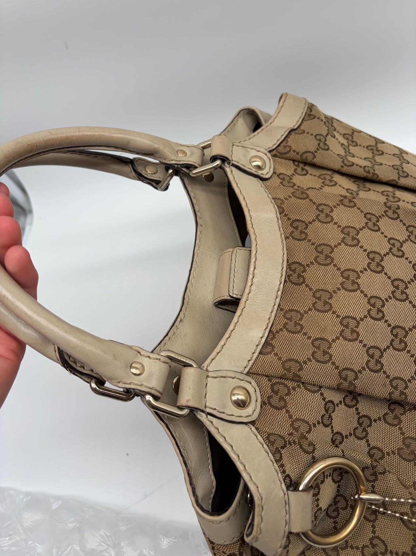 Gucci Sukey Medium Tote beige weiß Handtasche