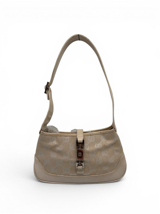 Gucci Jackie Small Schultertasche weiß beige monogram
