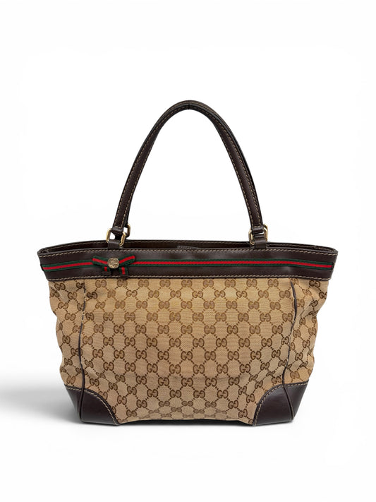 Gucci Mayfair Tote Bag Braun Beige