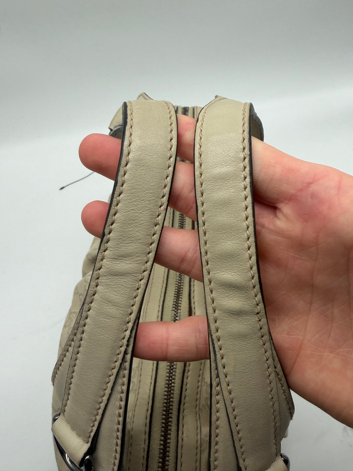 Gucci Icon Bit  Guccissima Handtasche weiß