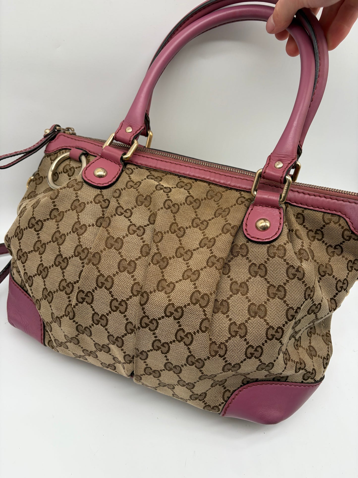 Gucci Sukey Tote GG Canvas Vintage – Rosa/Beige