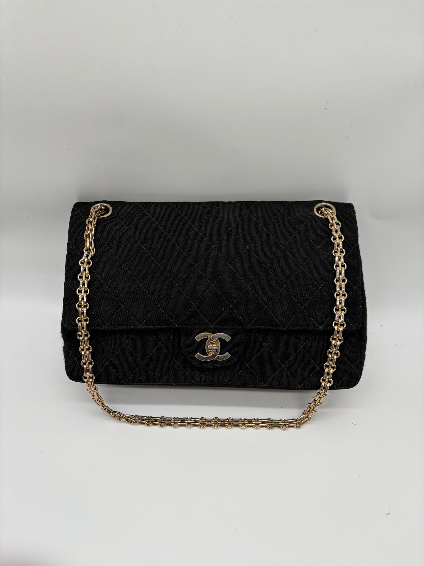 Chanel Timeless Double Flap Jersey Schultertasche