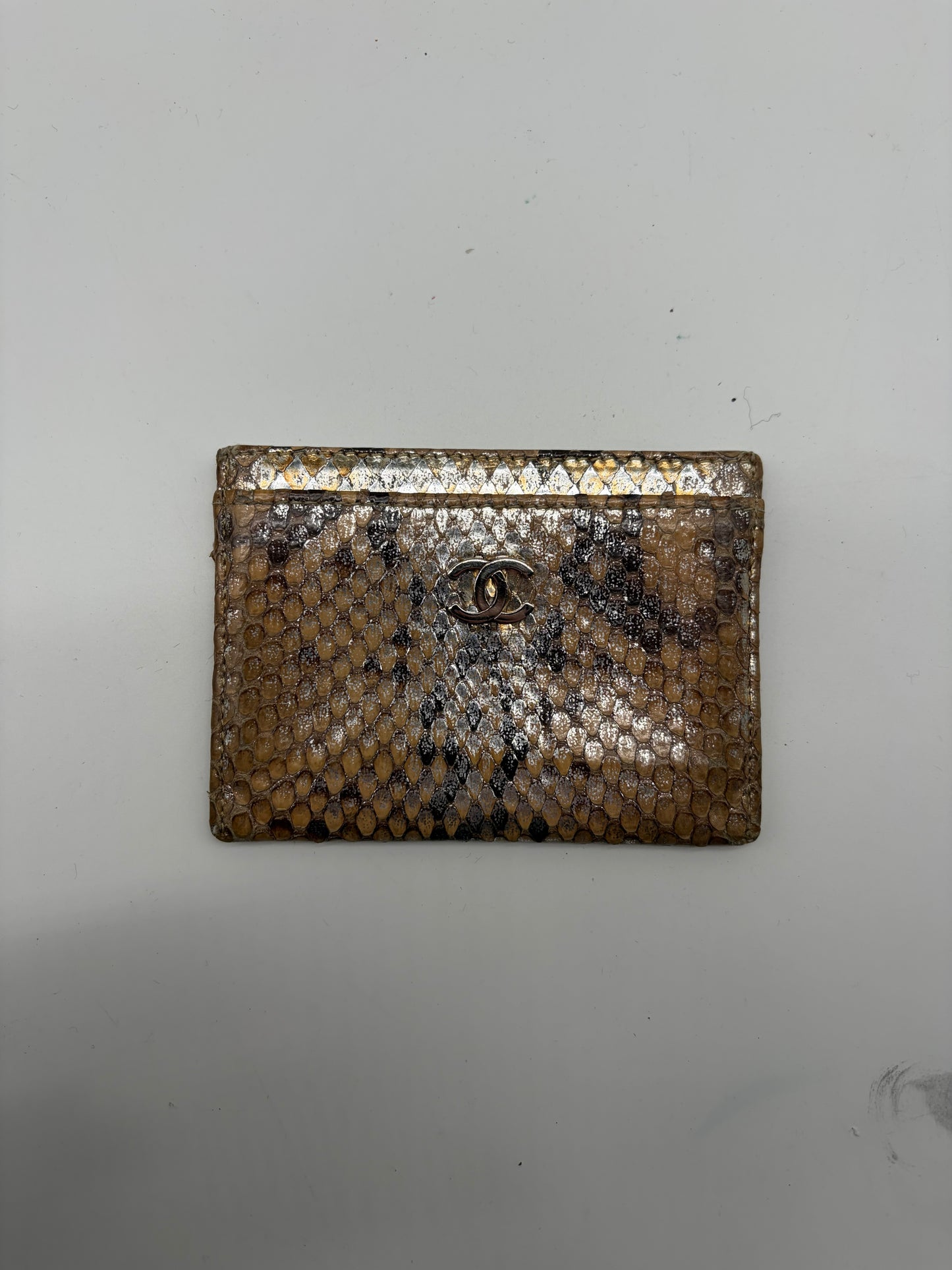 Chanel Python Cardholder Metallic
