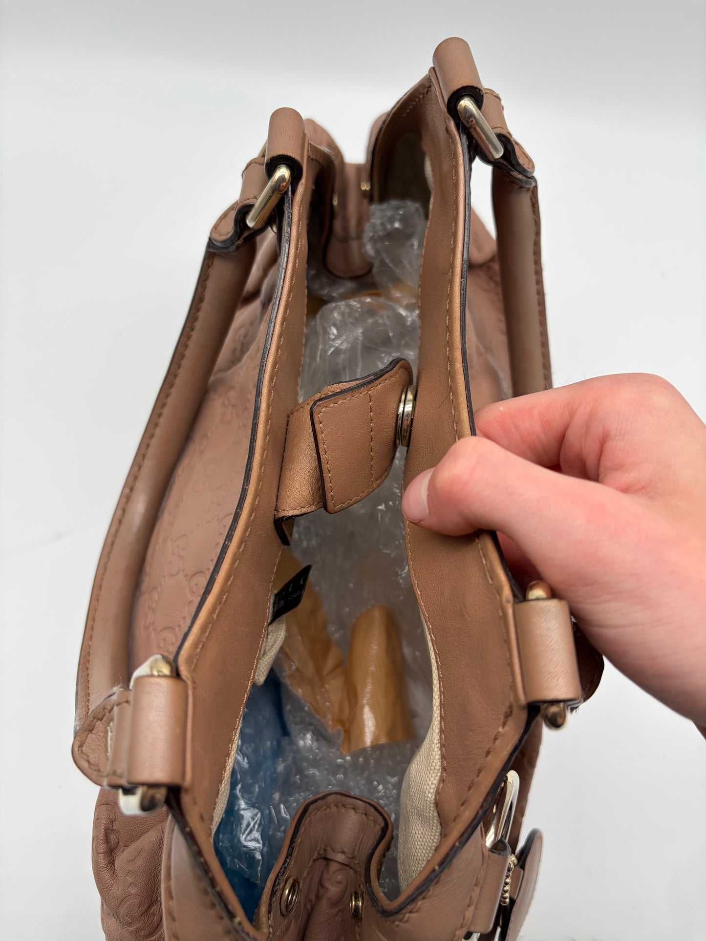 Gucci Guccisisima Sukey Medium Tote Shopper Nude