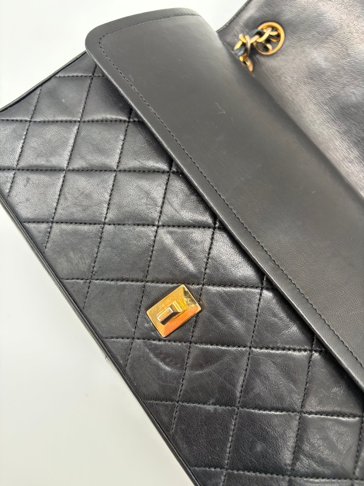 Chanel Classic 25 Medium Double Flap Schwarz Handtasche