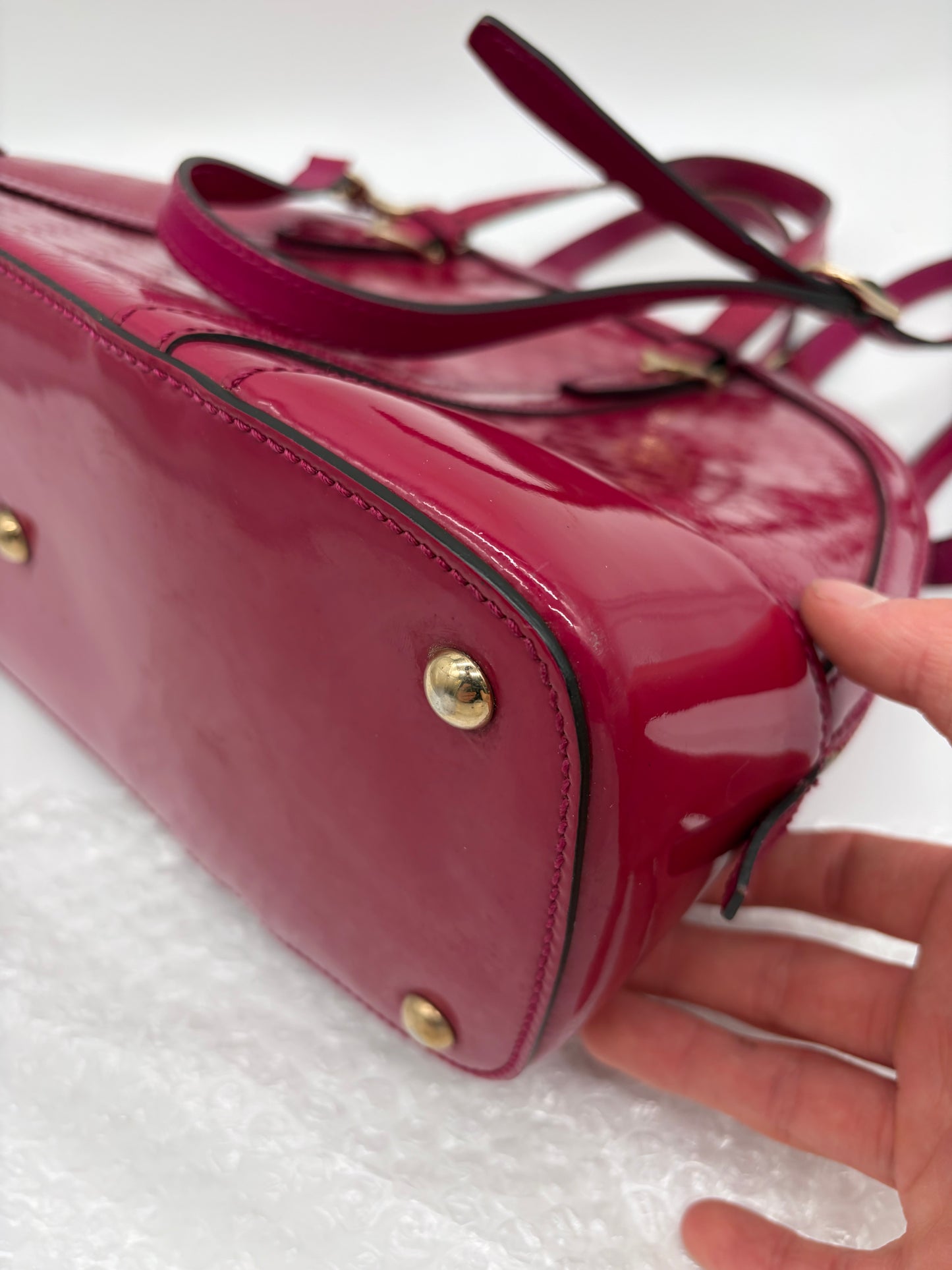 Gucci Microguccissima Pink Lackleder Handtasche