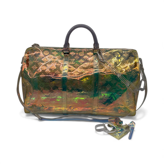 Louis Vuitton Keepall Bandoulière 50 – Monogram Prism Weiß