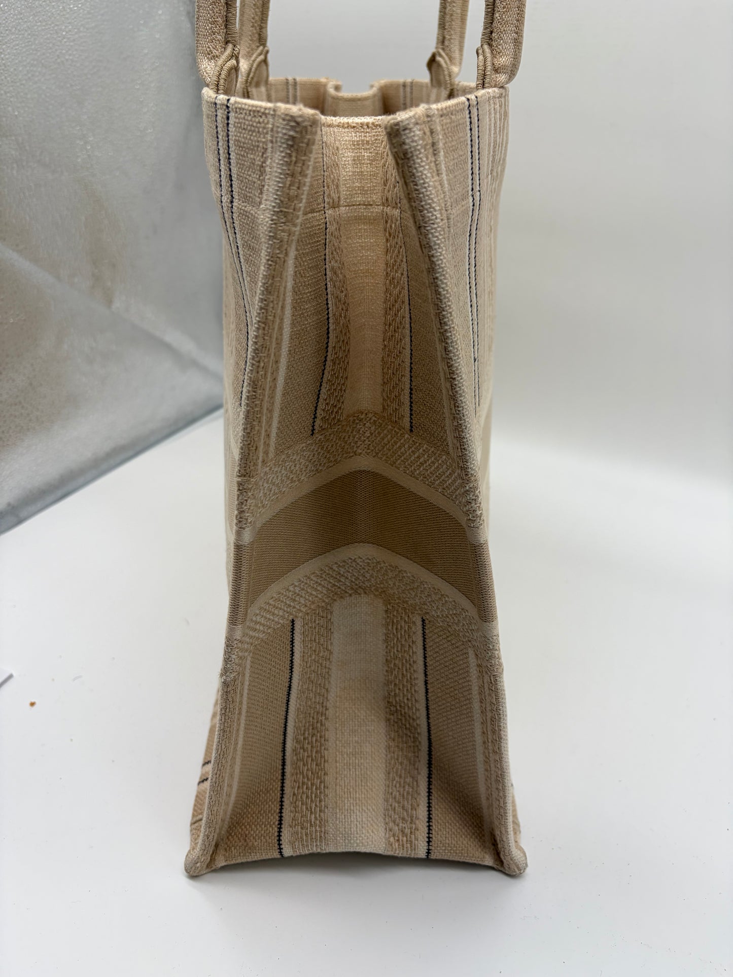 Christian Dior Beige Book Tote Shopping Tasche Medium