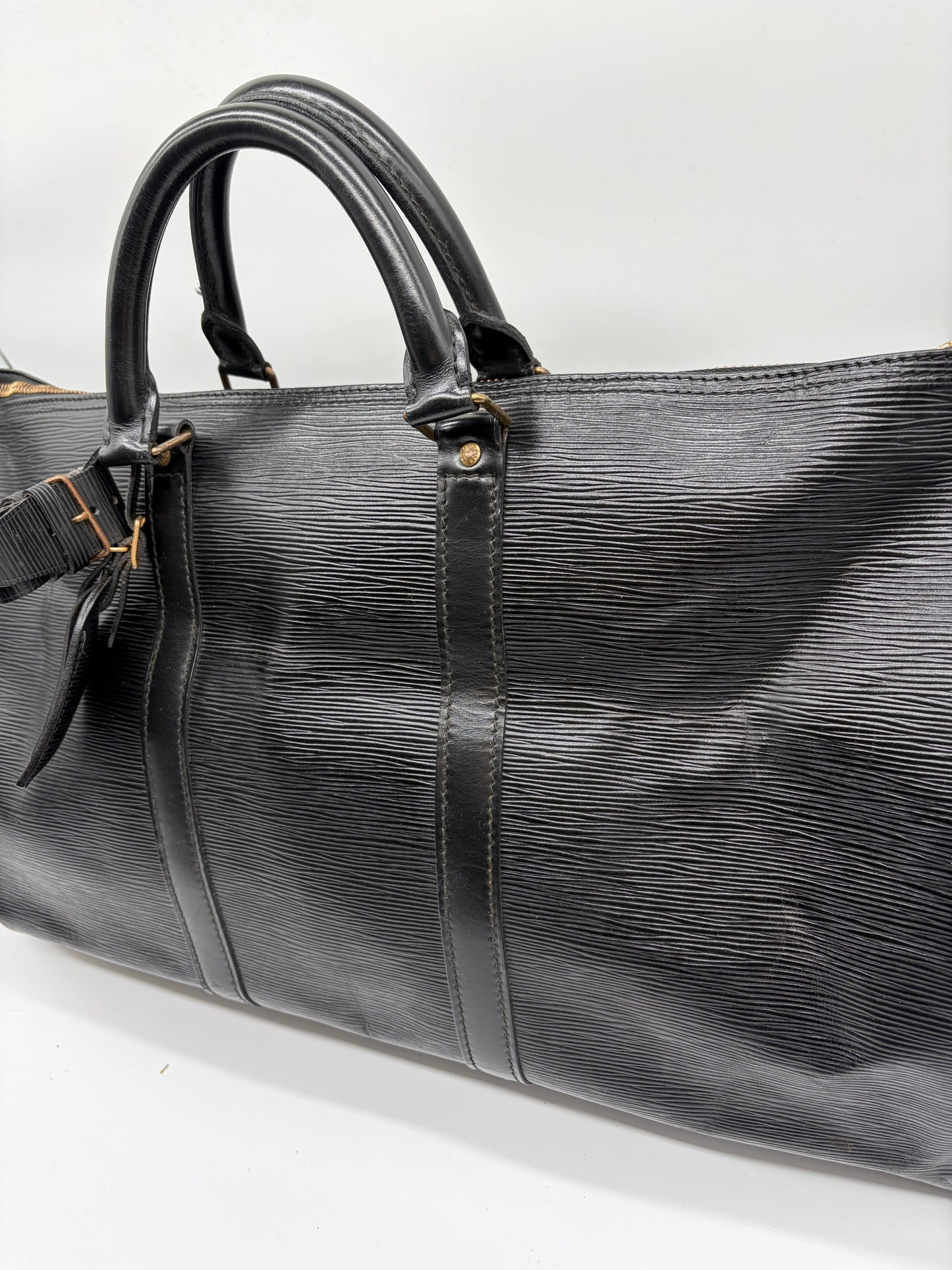 Louis Vuitton Keepall 60 Epi Leder Reisetasche schwarz