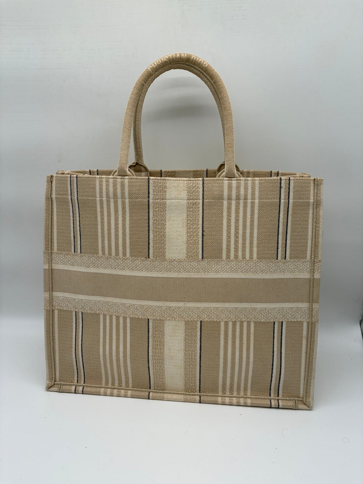 Christian Dior Beige Book Tote Shopping Tasche Medium