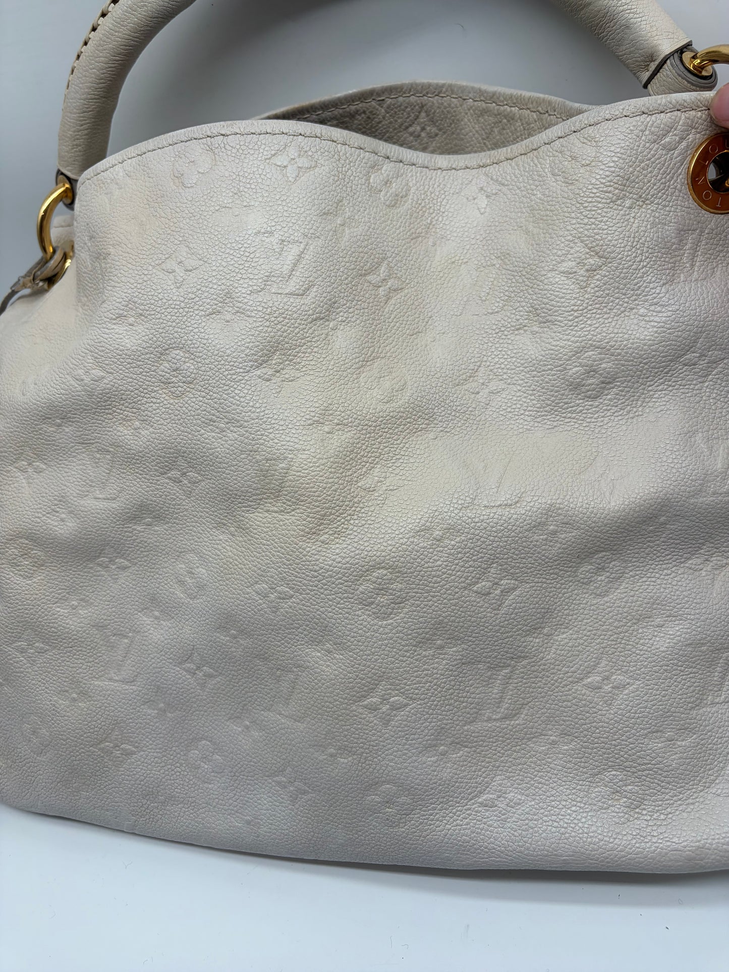 Louis Vuitton Artsy MM Empreinte Weiße Handtasche