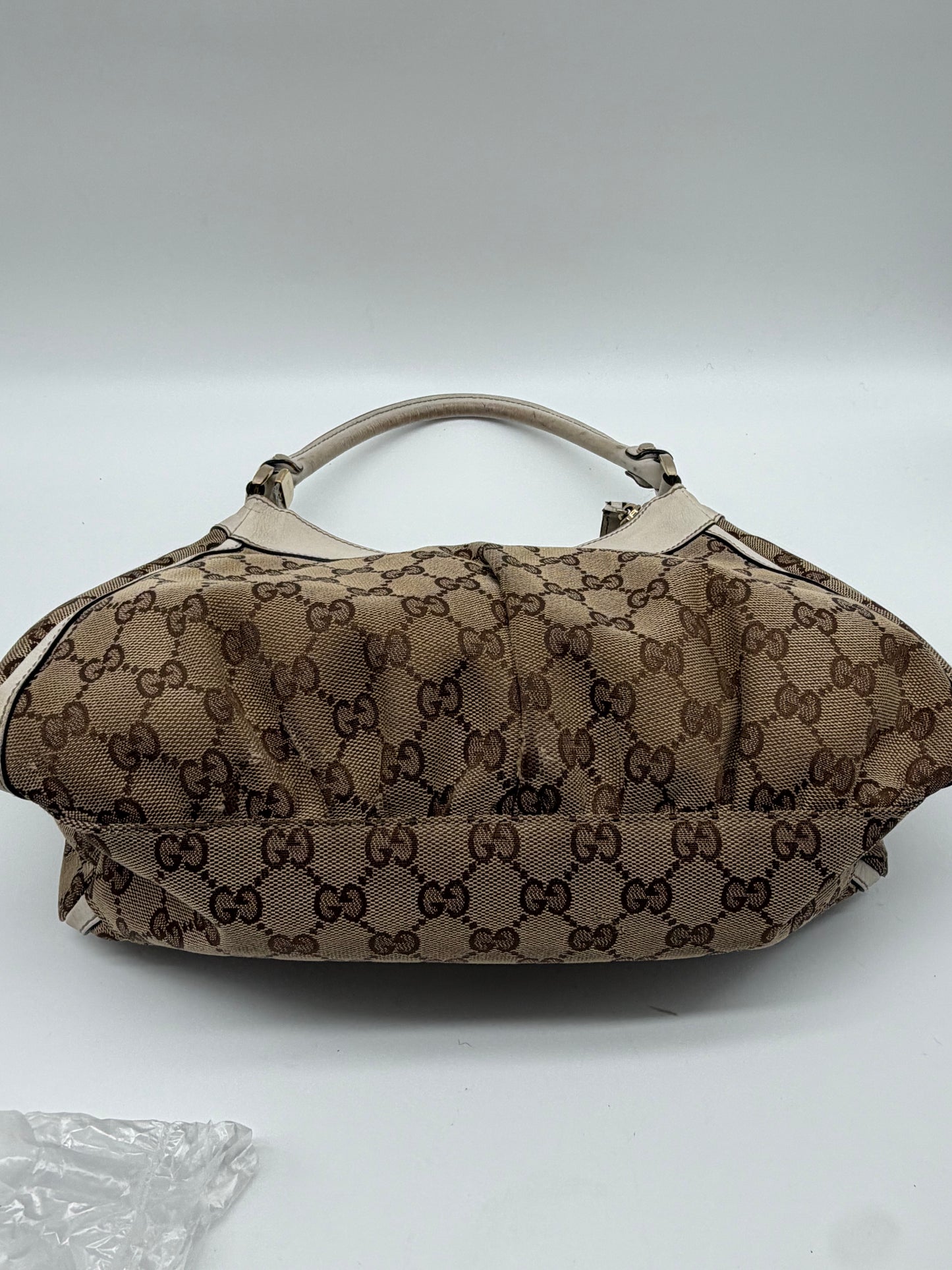 Gucci Abbey D-Ring Schultertasche beige creme