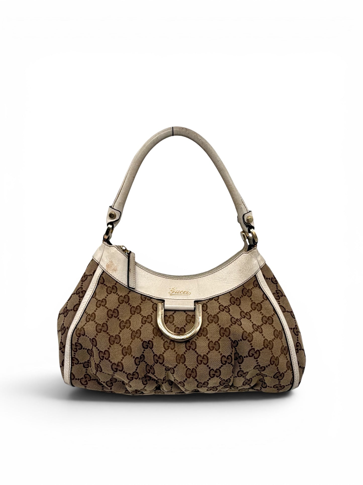 Gucci Abbey D-Ring Schultertasche beige creme