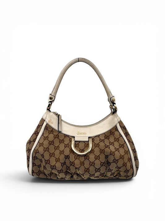 Gucci Abbey D-Ring Schultertasche beige creme