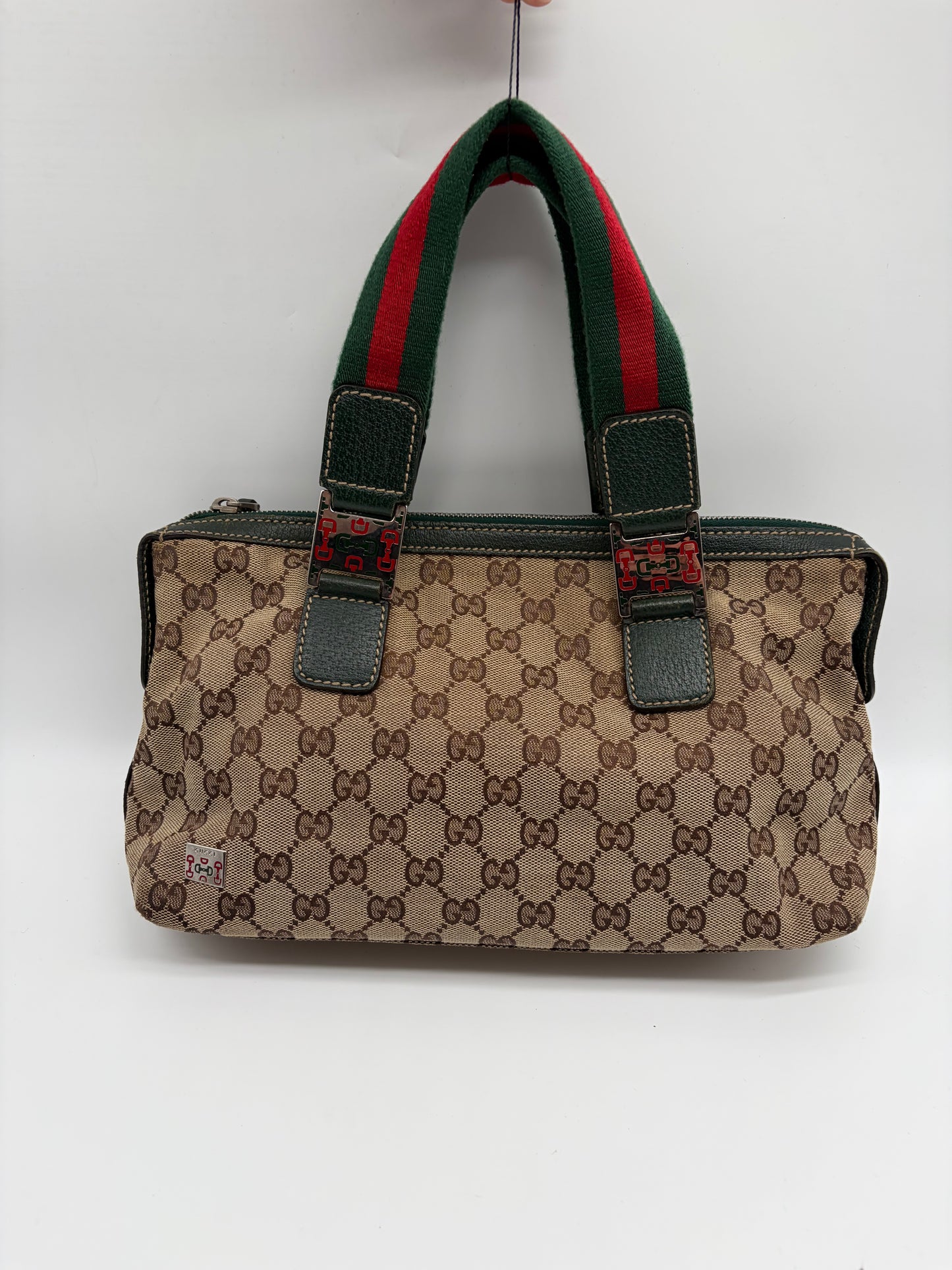 Gucci Sherry Line Handtasche grün beige