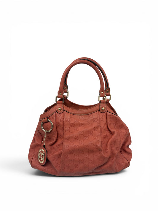 Gucci Sukey Medium Guccissima Handtasche Korall