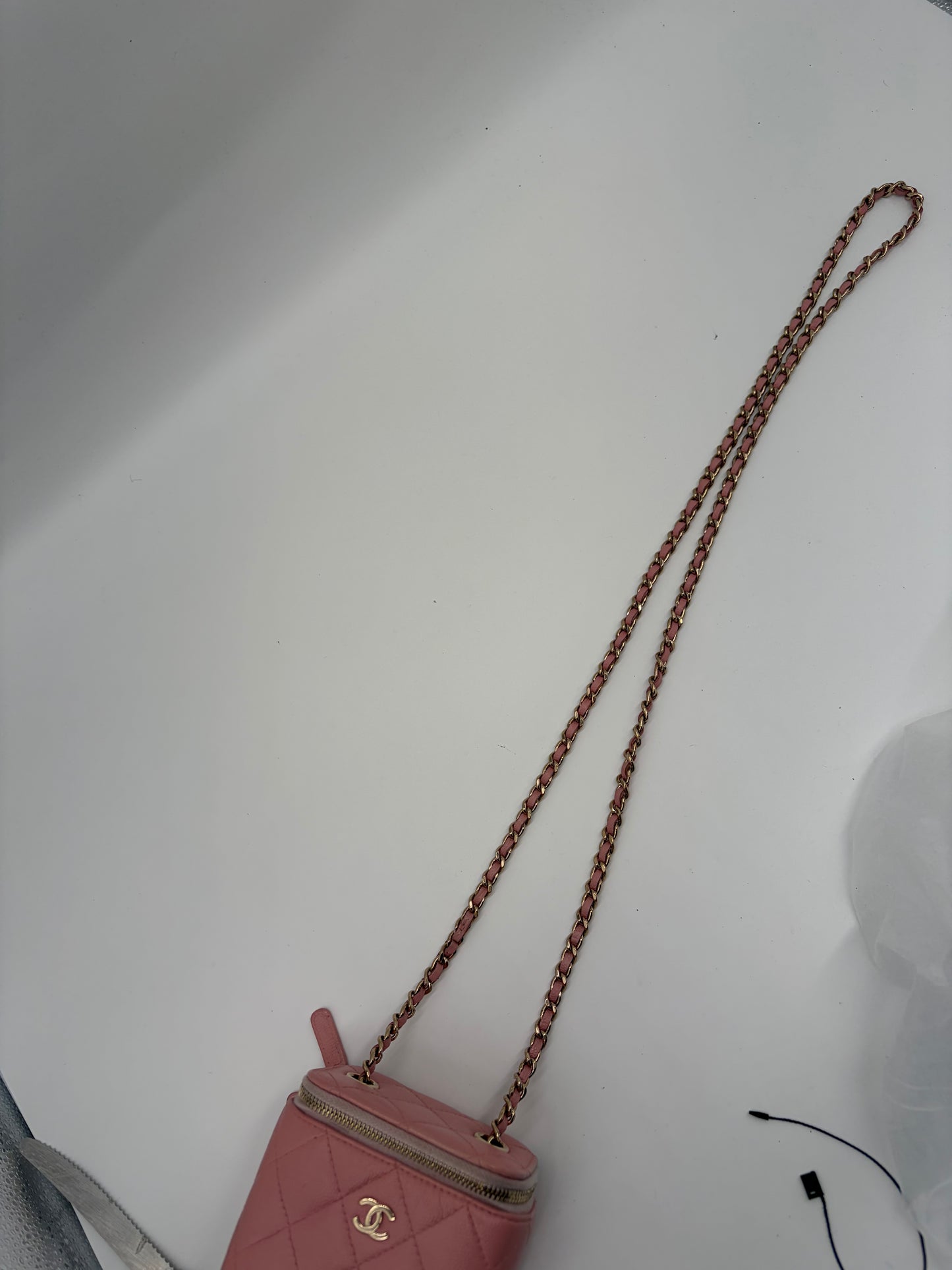 Chanel Vanity pinke Caviar Leder Schultertasche