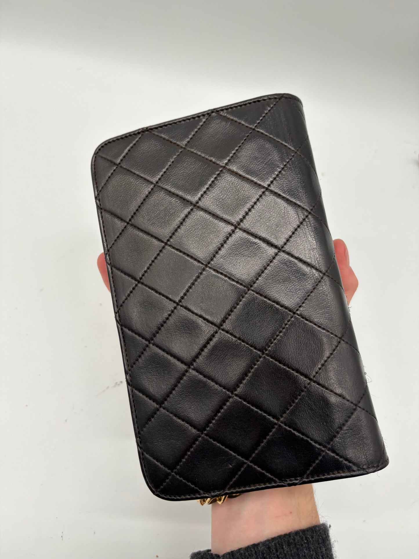 Chanel Mini Matelassé Umhängetasche schwarz
