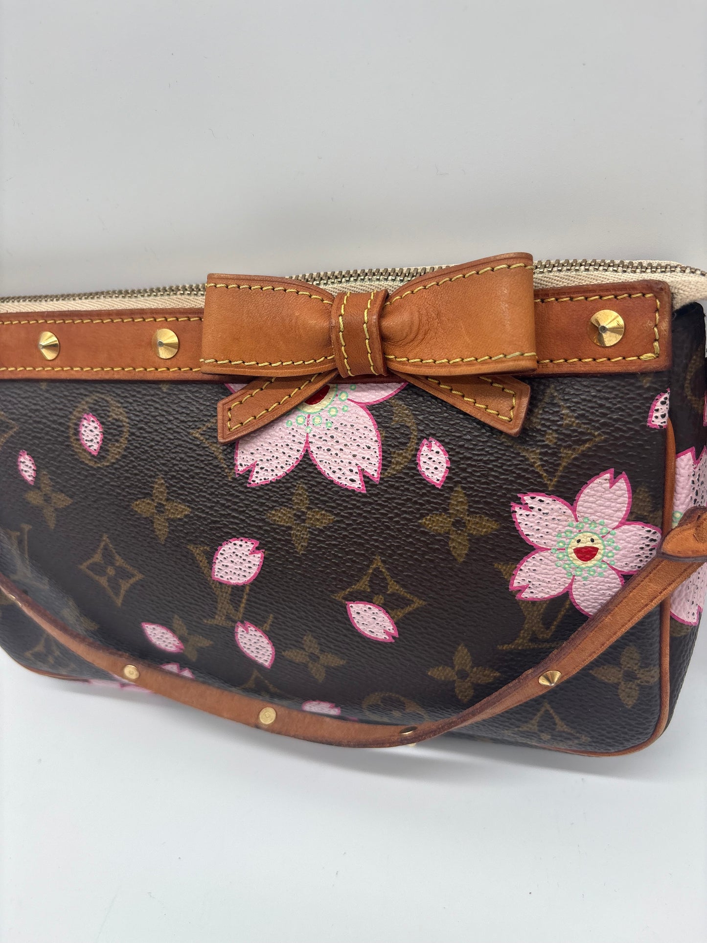 Louis Vuitton x Takashi Murakami Monogram Cherry Blossom Pochette Accessoires