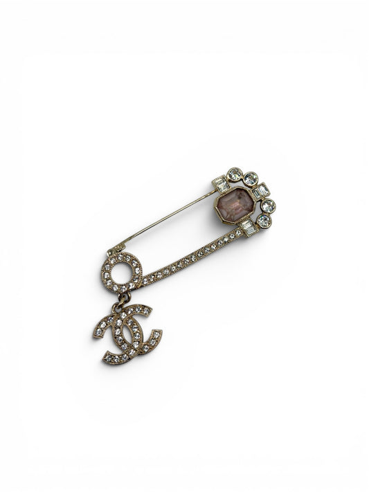 Chanel Coco Mark Brosche Strass