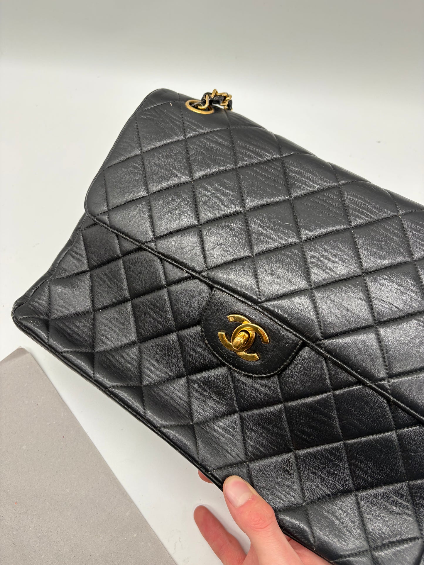 Chanel Timeless / Classique Double Face Flip &nbsp;Bag Black Matelassé Leather Jumbo