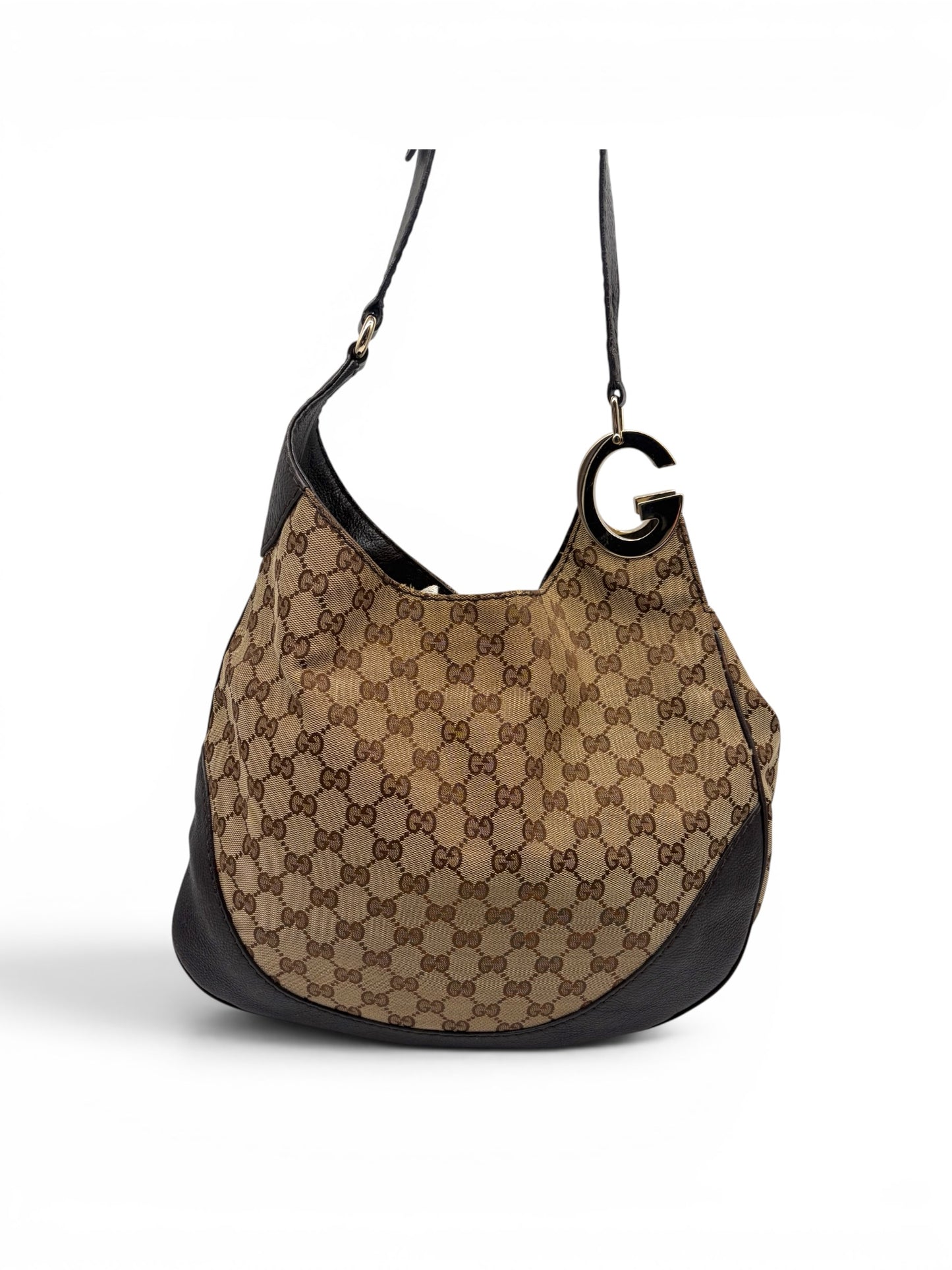 Gucci GG Canvas Charlotte Schultertasche braun beige
