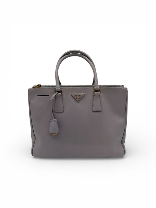 Prada Galleria Saffiano Lux Einkaufstasche Taupe