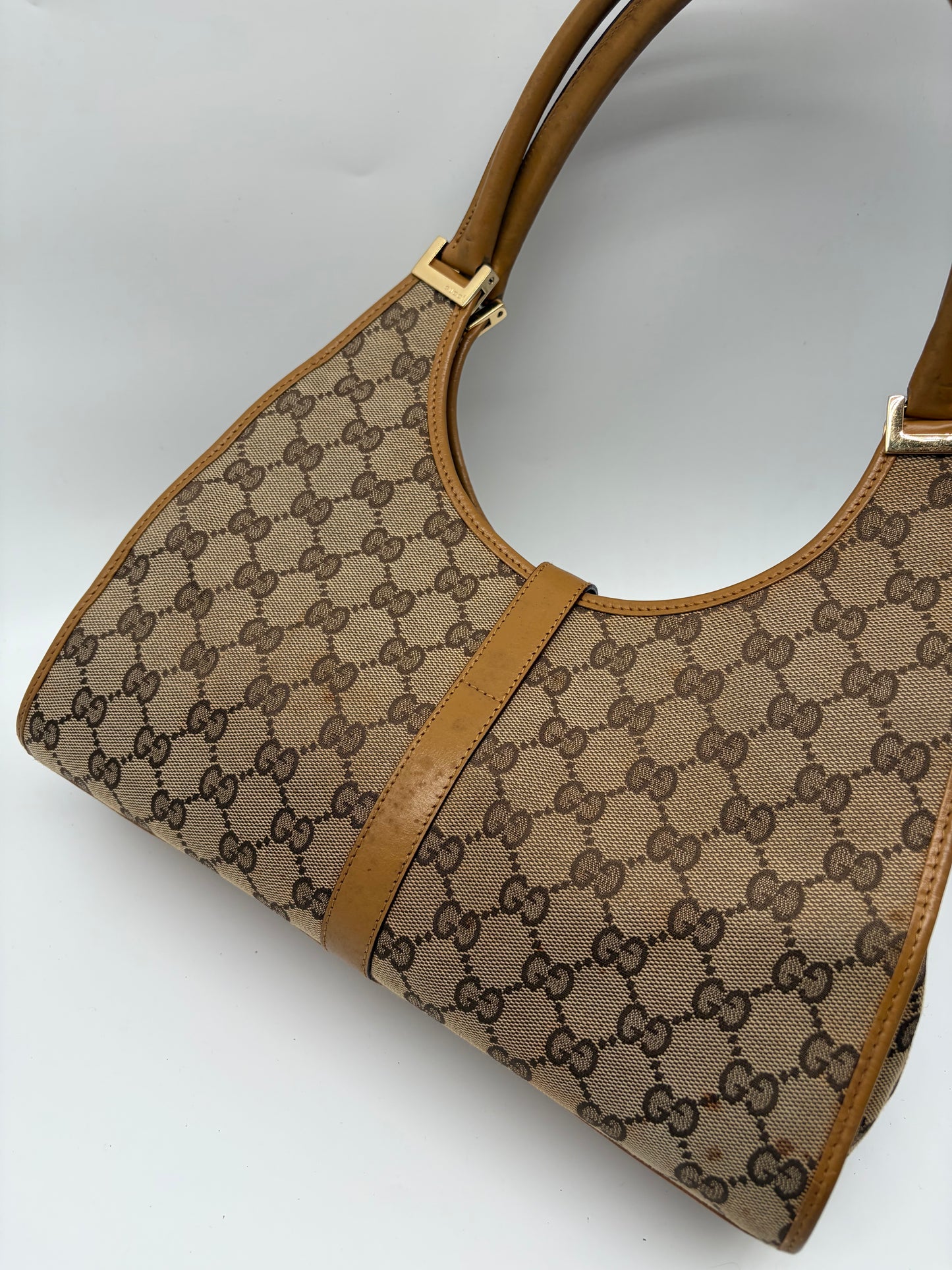 Gucci Jackie Bardot Handtasche beige