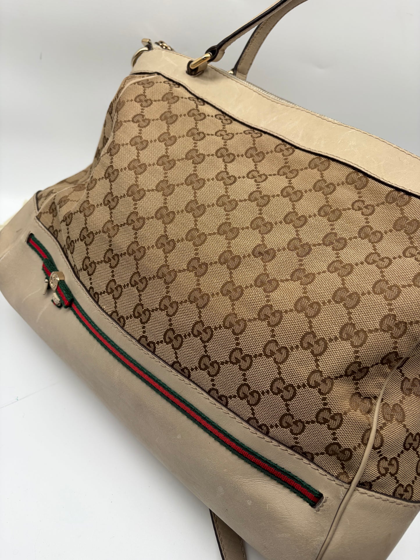 Gucci Sherry Line Hantasche Creme Beige