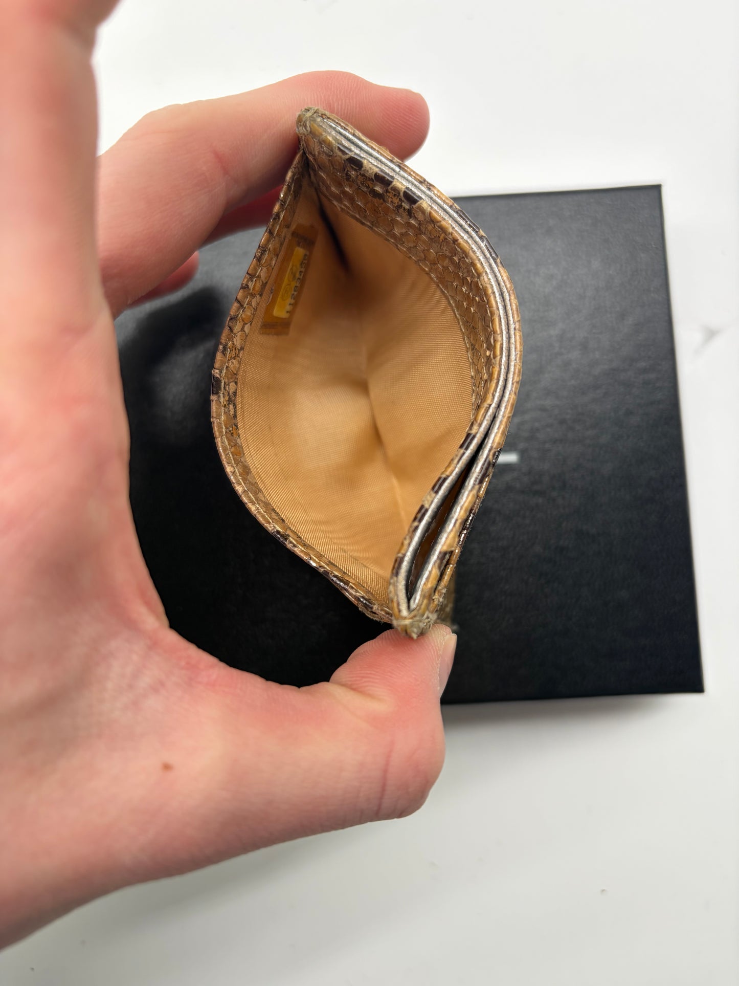 Chanel Python Cardholder Metallic