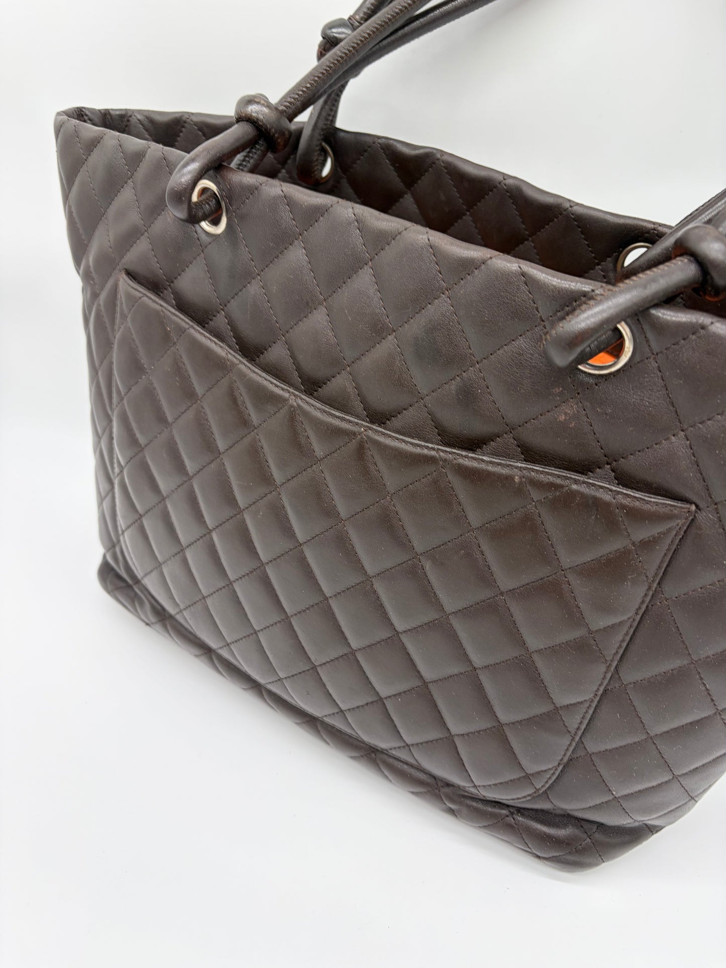 Chanel Cambon Tote Bag braune Shopping Handtasche