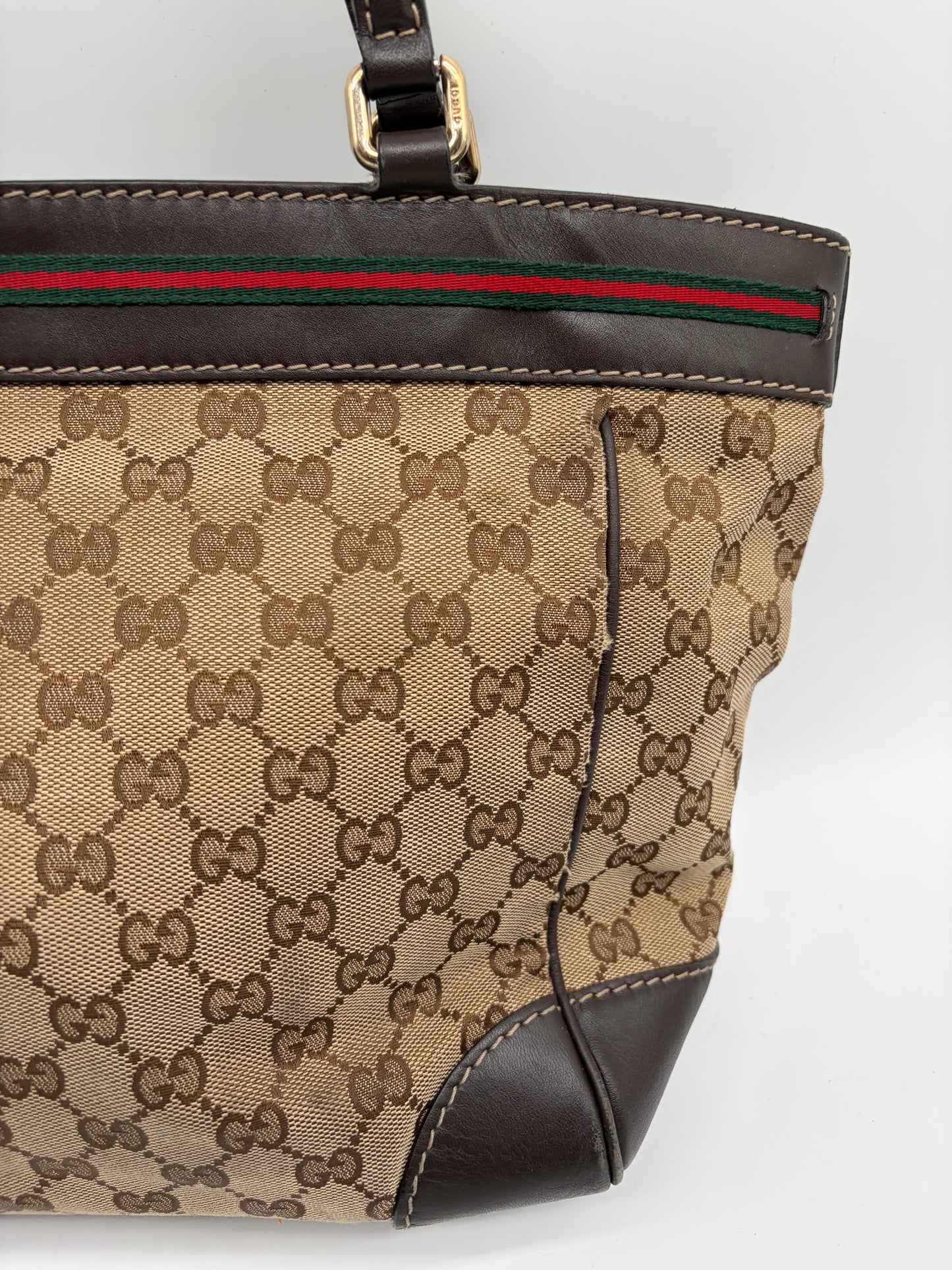 Gucci Mayfair Tote Bag Braun Beige