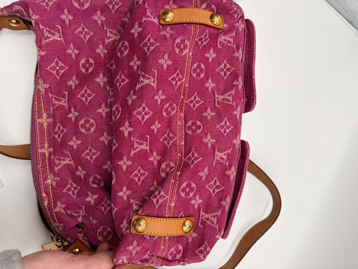 Louis Vuitton Baggy GM Monogram Denim Pink Handtasche