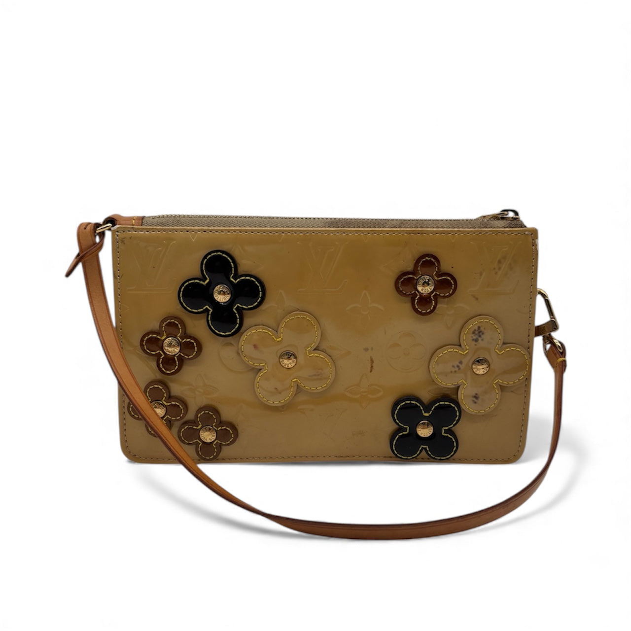 Louis Vuitton Vernis Lexington Fleurs Pochette Handtasche