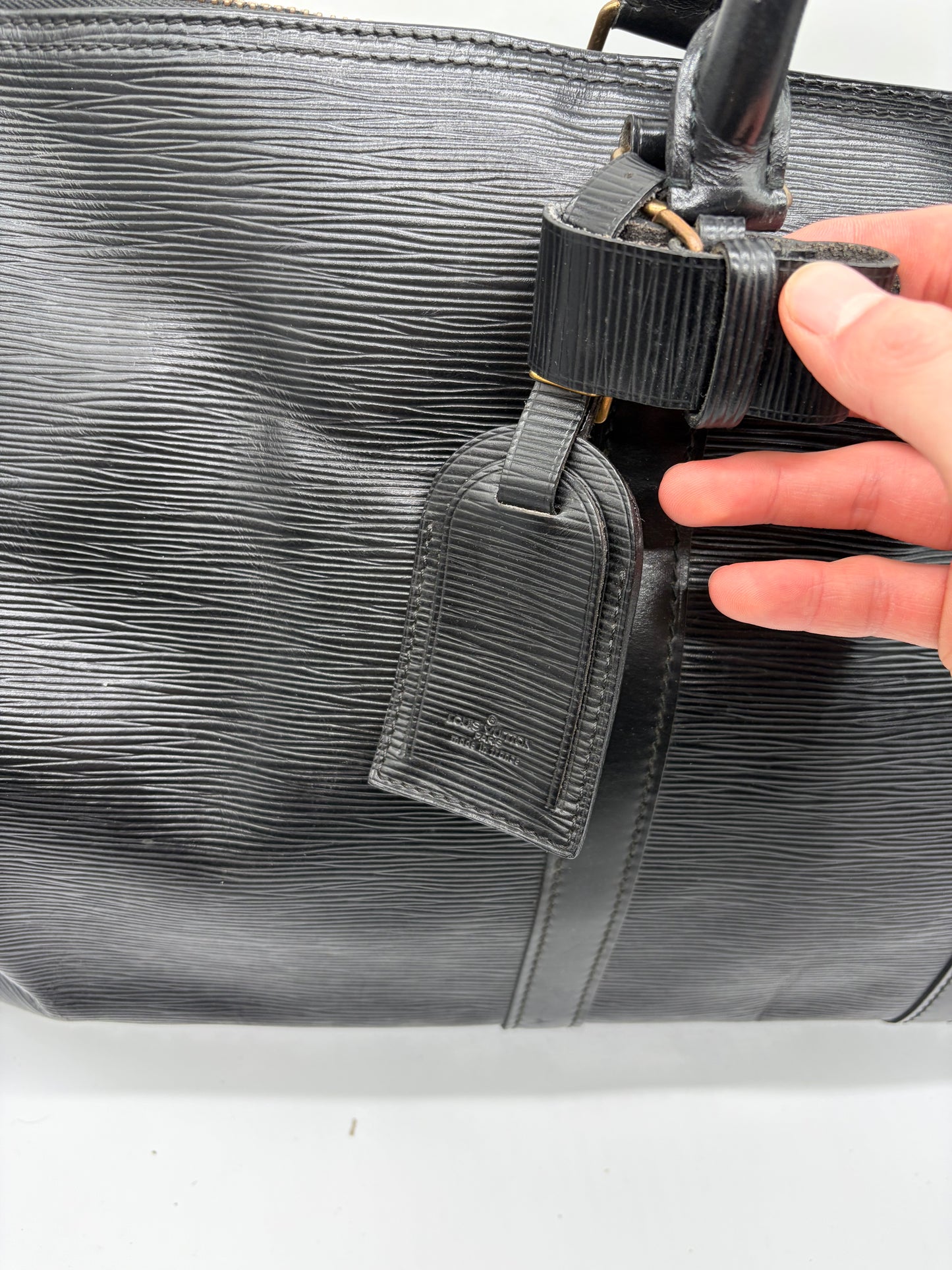 Louis Vuitton Keepall 60 Epi Leder Reisetasche schwarz