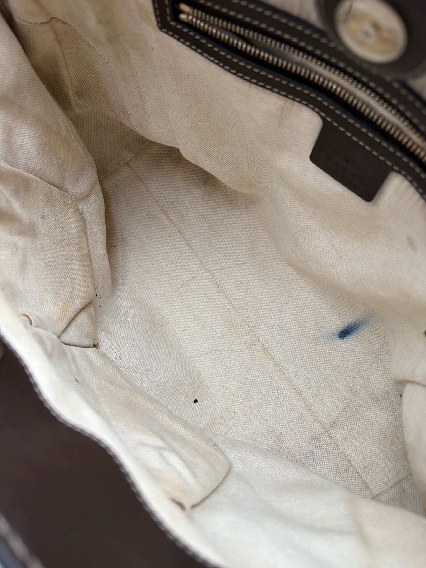 Gucci Mayfair Tote Bag Braun Beige