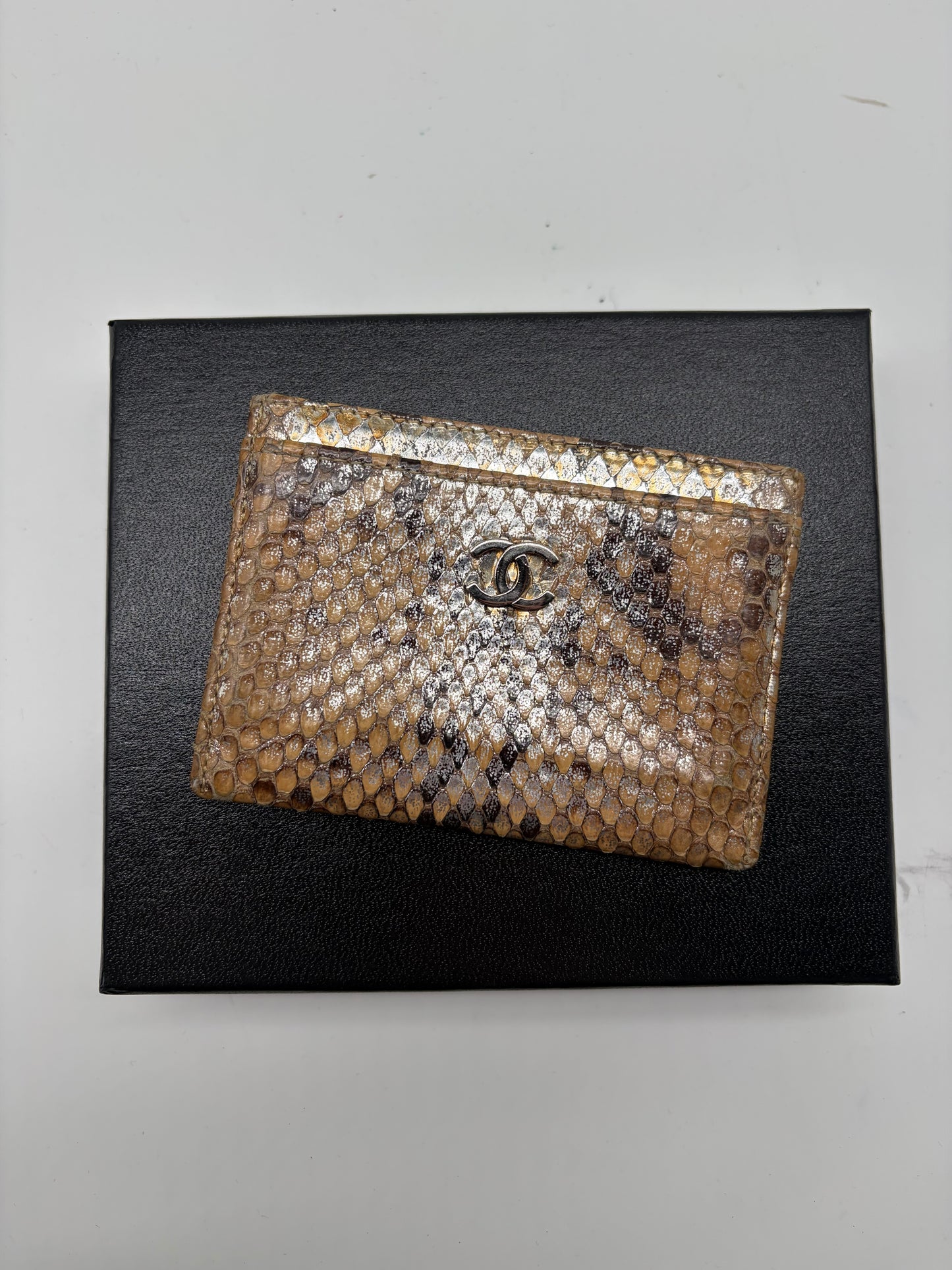 Chanel Python Cardholder Metallic