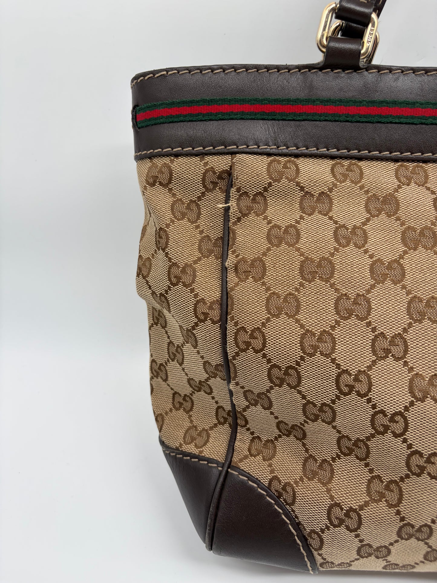 Gucci Mayfair Tote Bag Braun Beige