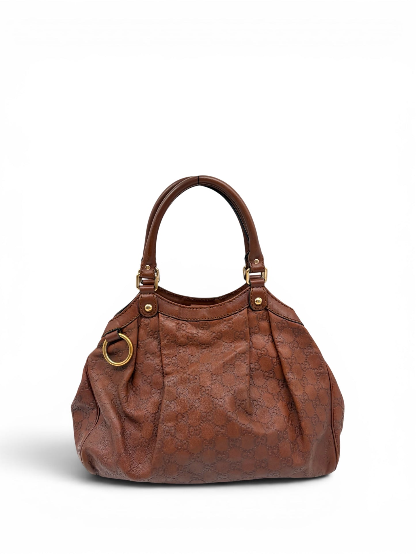 Gucci Medium Sukey Tote Gucissima Leder Braun