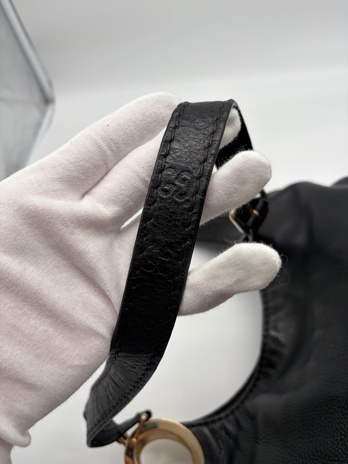 Gucci Charlotte Monogram Leder Tasche schwarz