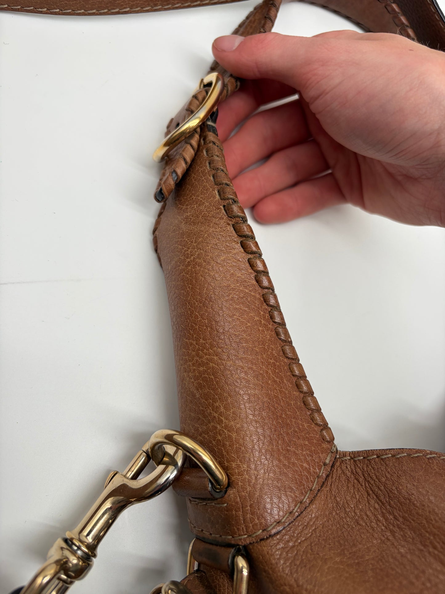 Gucci New Jackie Large braun Schultertasche mit Crossbodygurt