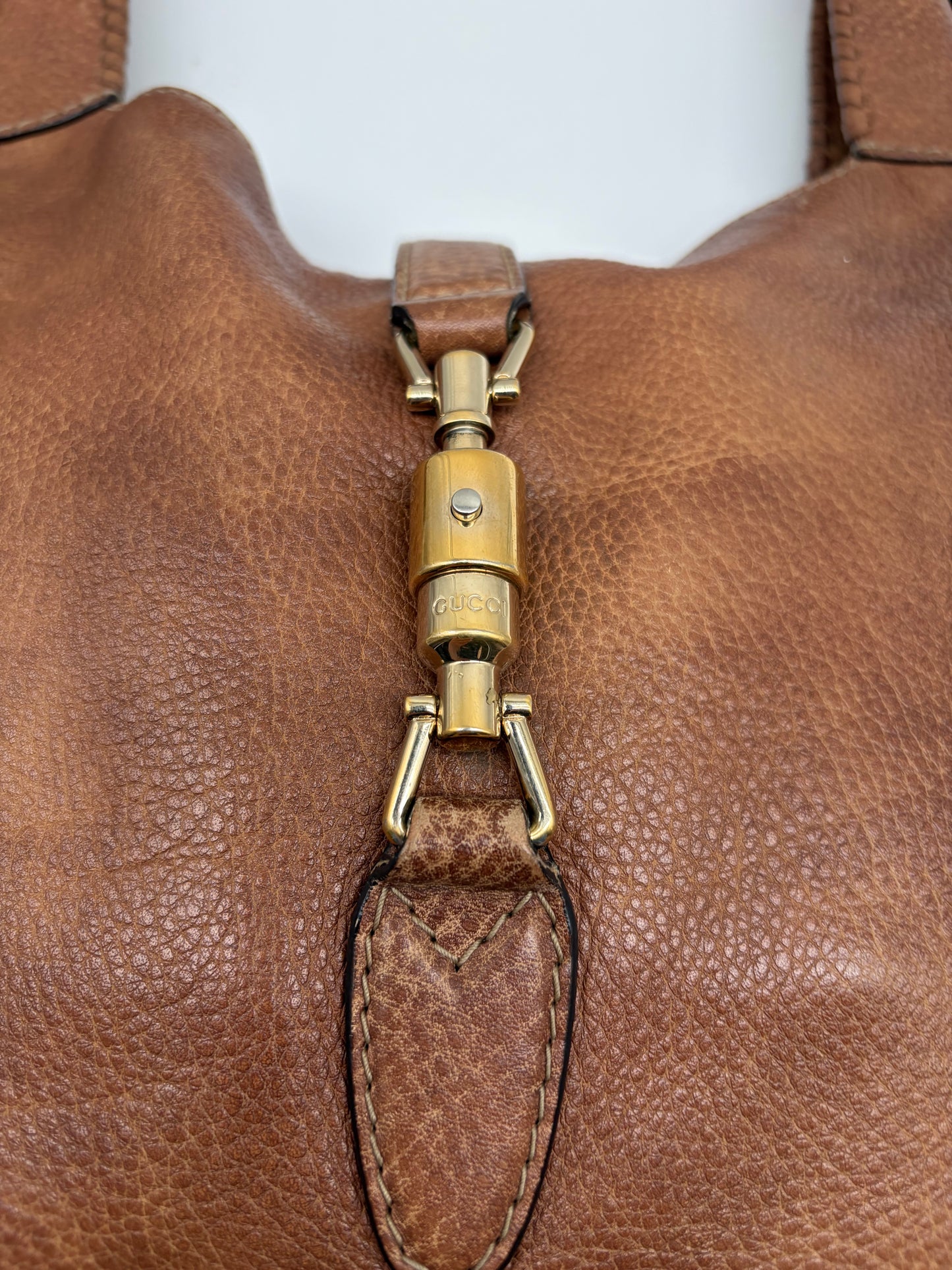Gucci New Jackie Large braun Schultertasche mit Crossbodygurt