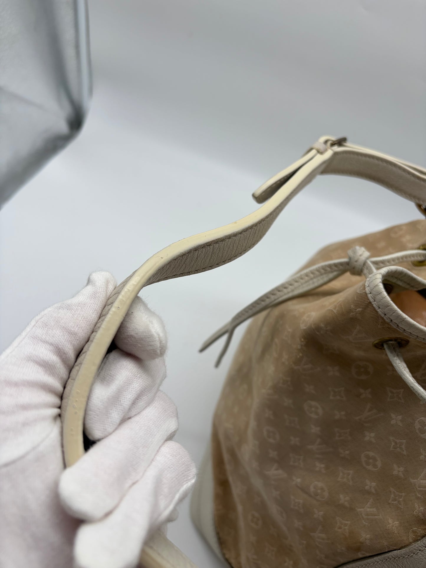 Louis Vuitton Monogram Mini Lin Noé Weiß