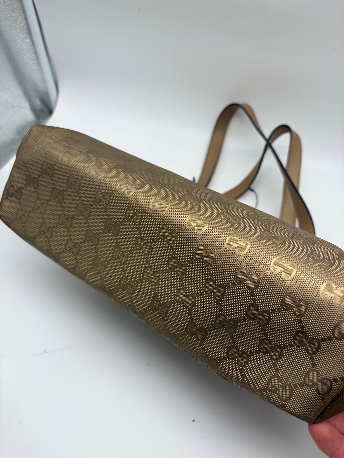 Gucci GG Imprime Canvas Joy Shopping Tasche Gold