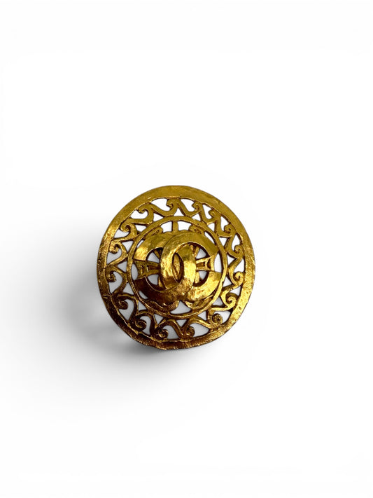 Chanel CC-Logo Brosche Gold