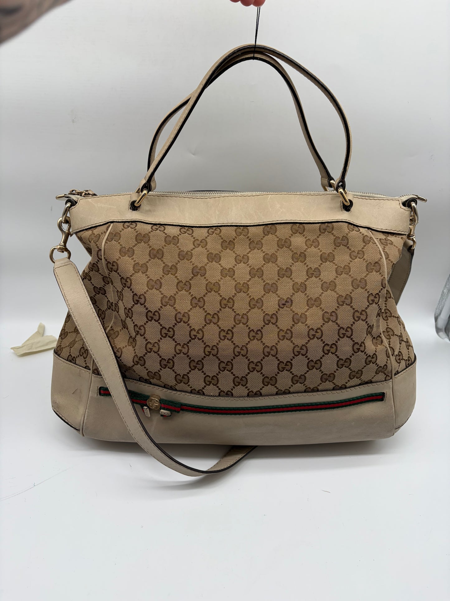Gucci Sherry Line Hantasche Creme Beige