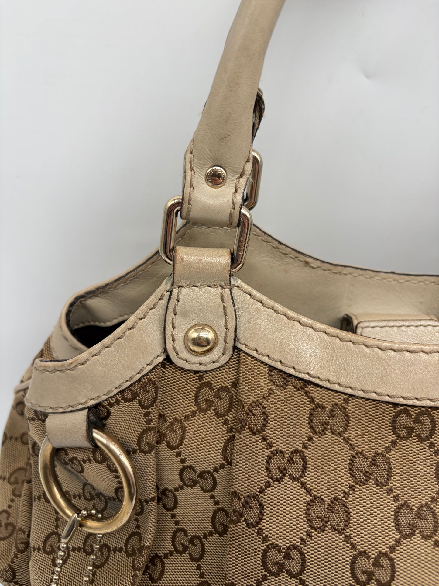 Gucci Sukey Medium Tote beige weiß Handtasche