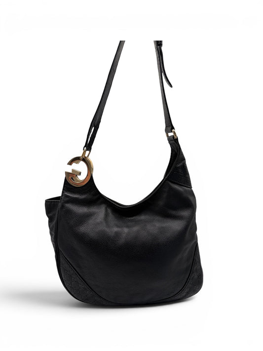 Gucci Charlotte Monogram Leder Tasche schwarz